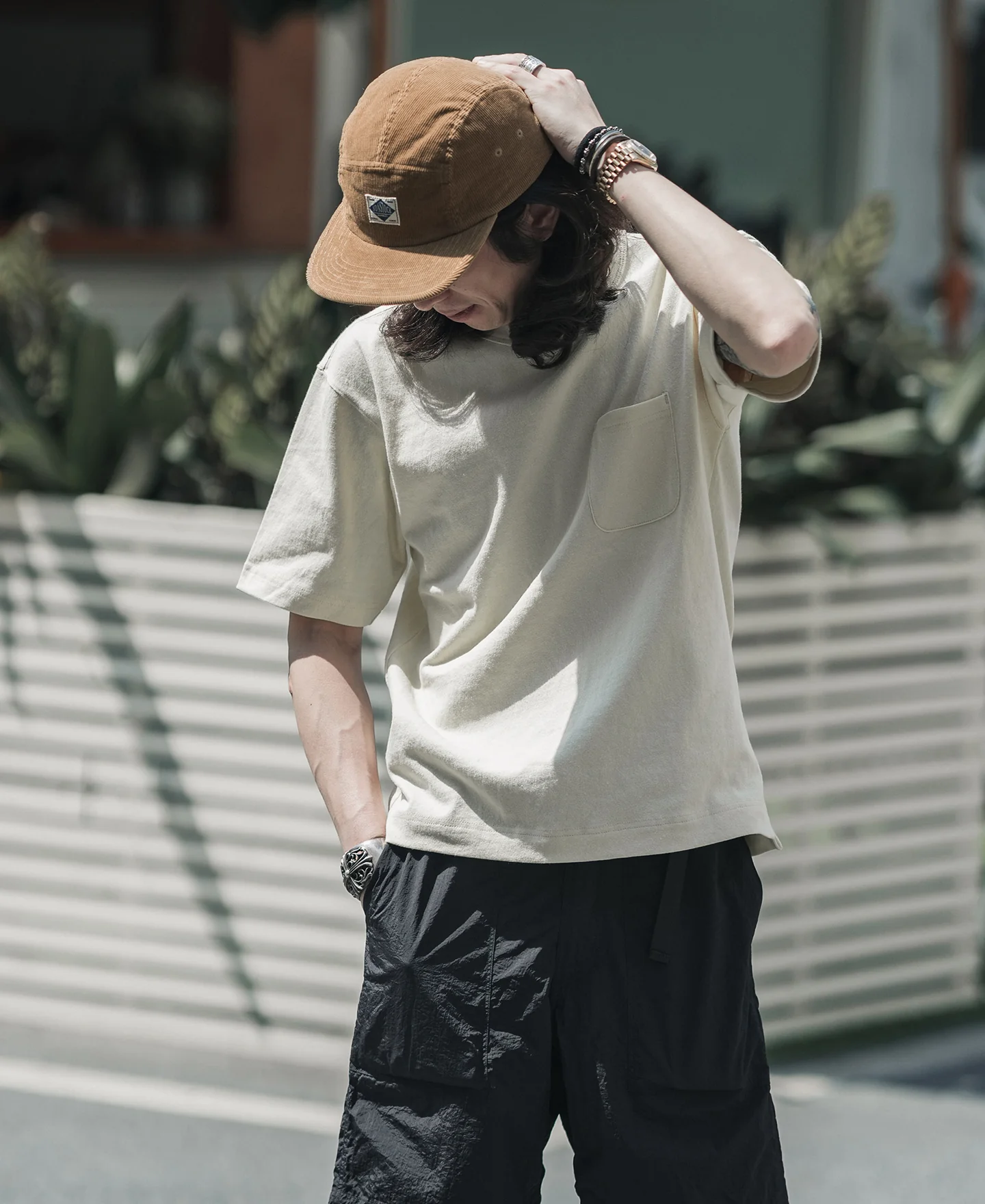 12.5 oz Corduroy 5 Panel Cap - Khaki - Image 7
