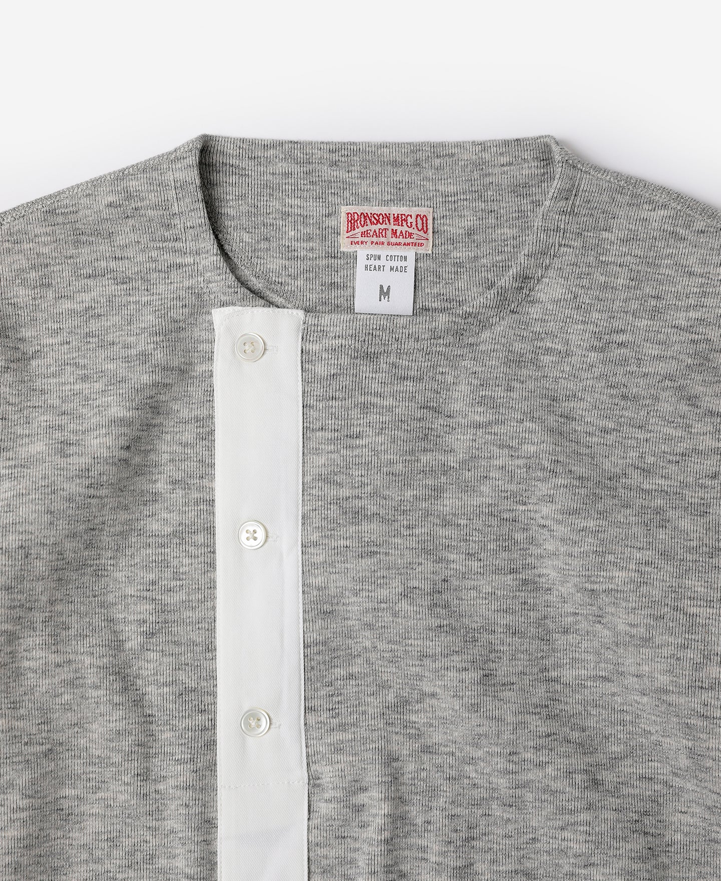 14 oz Side Closing Henley Shirt - Gray - Image 7