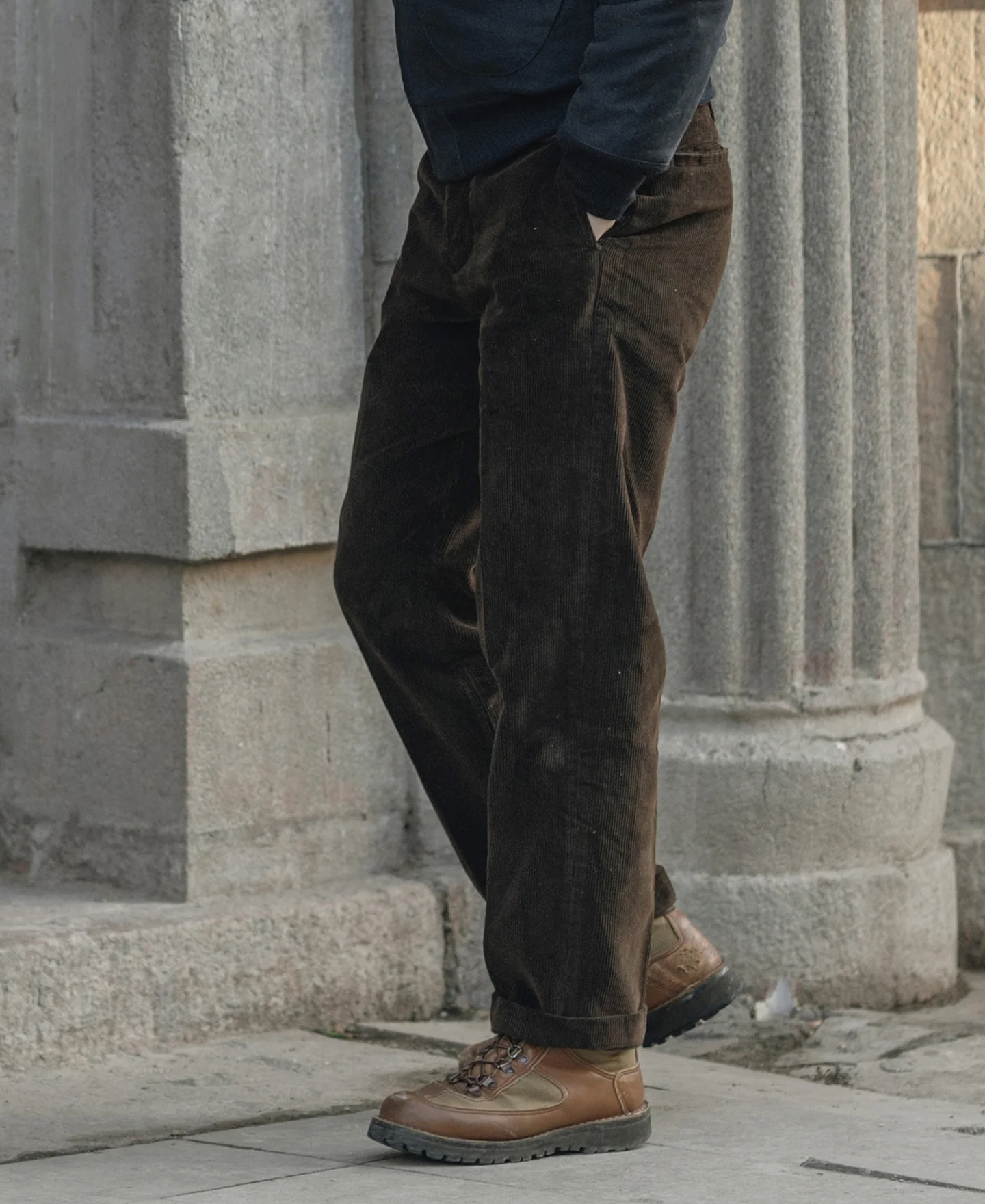 1920s Heavy-Duty Corduroy Work Pants - Brown - Image 5