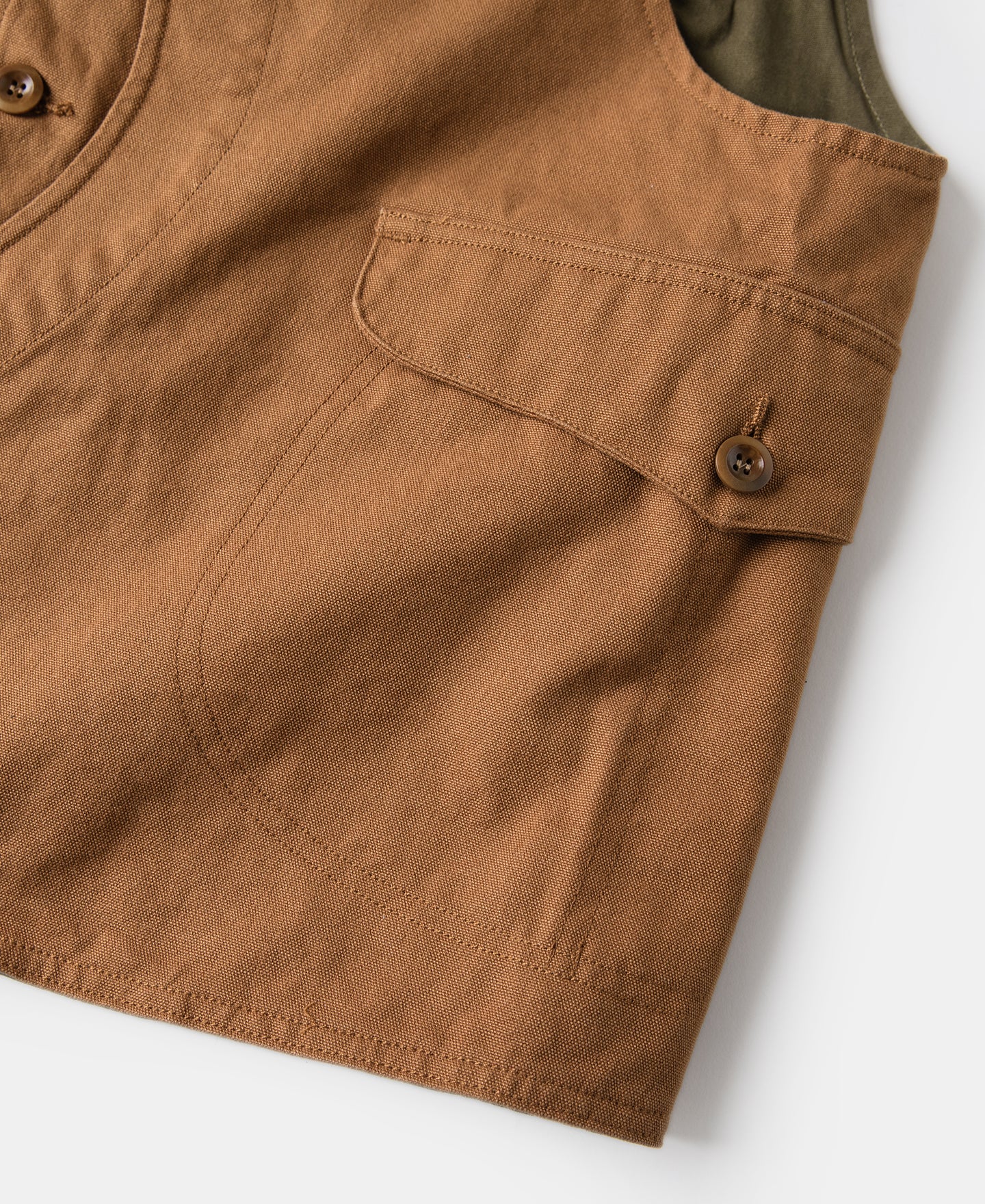 1930s Canvas Game Pockets Vest - Ginger - Image 13