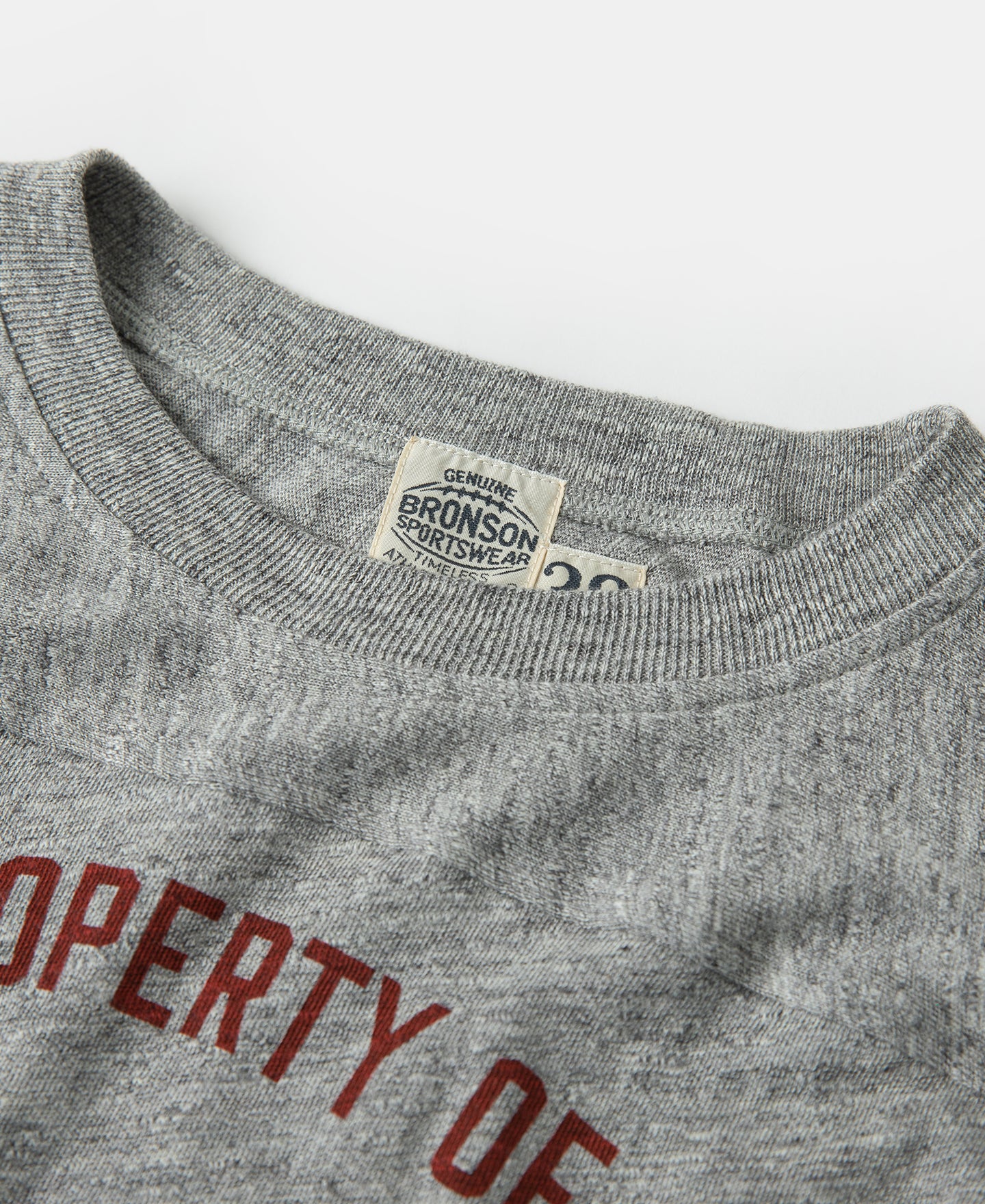 1950s Drop Shoulder Football T-Shirt - Gray - Image 6
