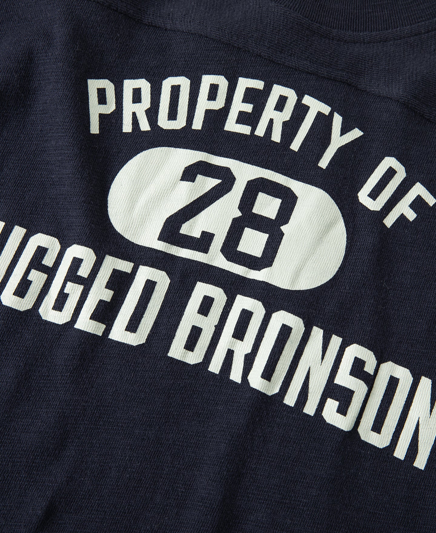 1950s Drop Shoulder Football T-Shirt - Navy - Image 7
