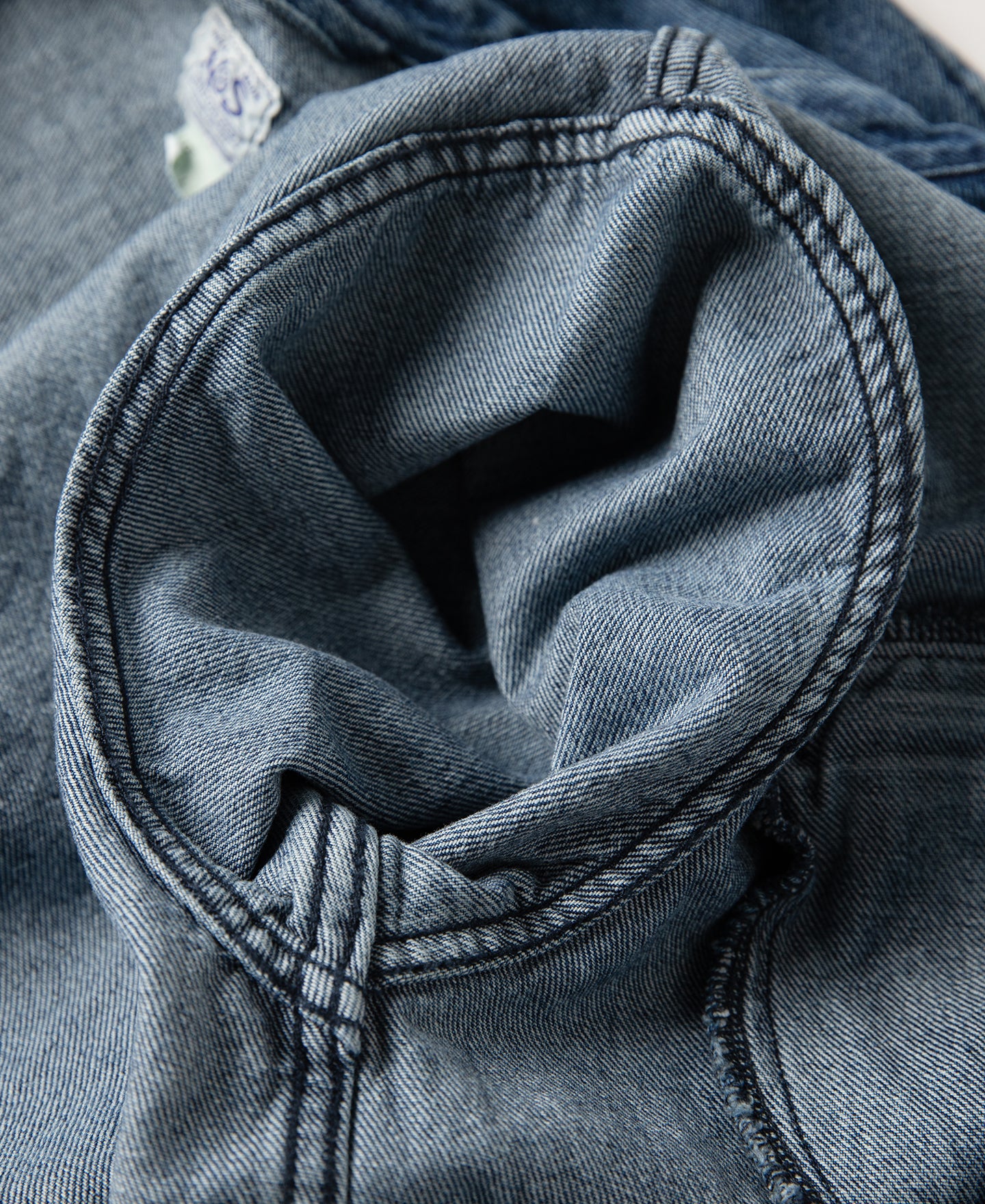 1970s Stonewashed Zip Up Denim Work Jacket - Image 23