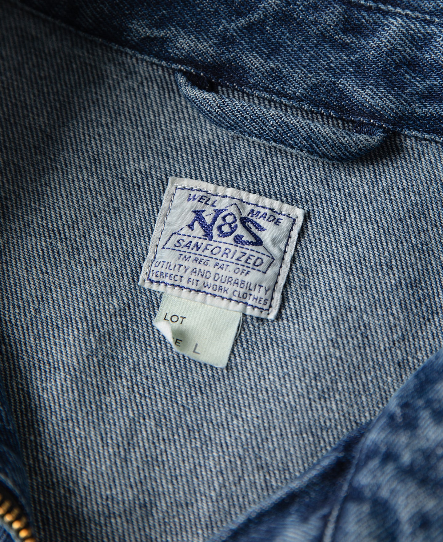 1970s Stonewashed Zip Up Denim Work Jacket - Image 8
