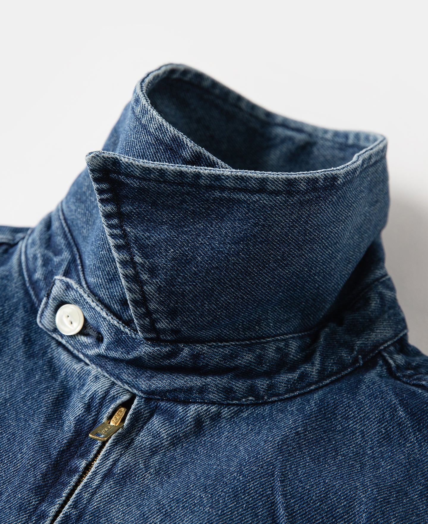 1970s Stonewashed Zip Up Denim Work Jacket - Image 9