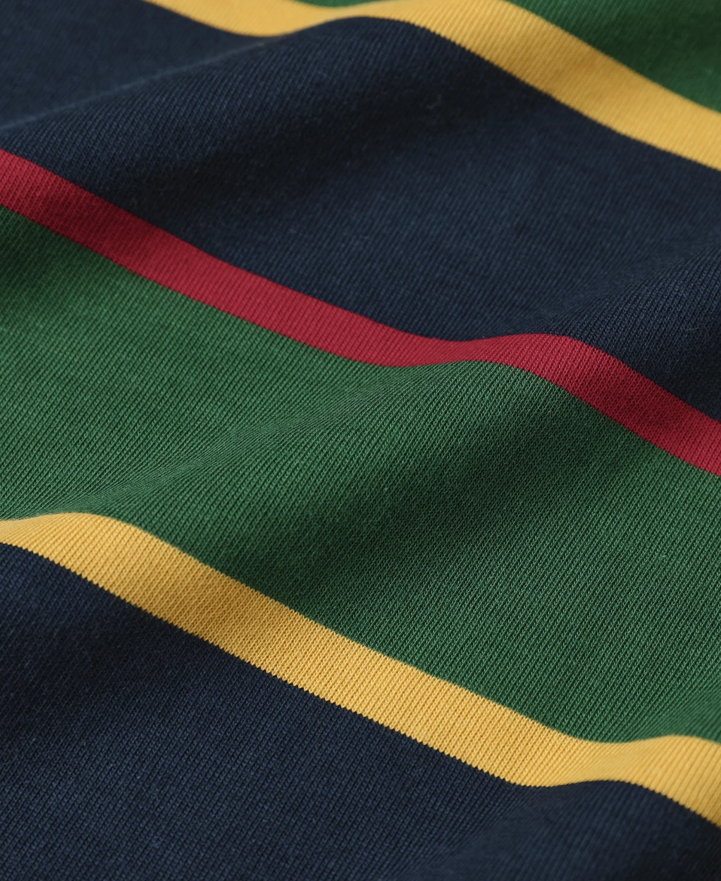 9.8 oz IVY Style Striped T-Shirt - Navy/Green - Image 11