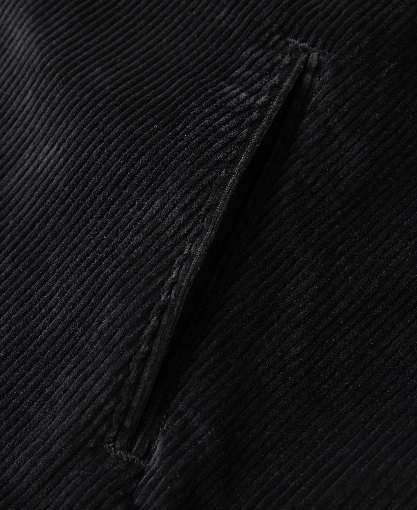 9 Wale Cotton Corduroy Zip-Up Jacket - Black - Image 12