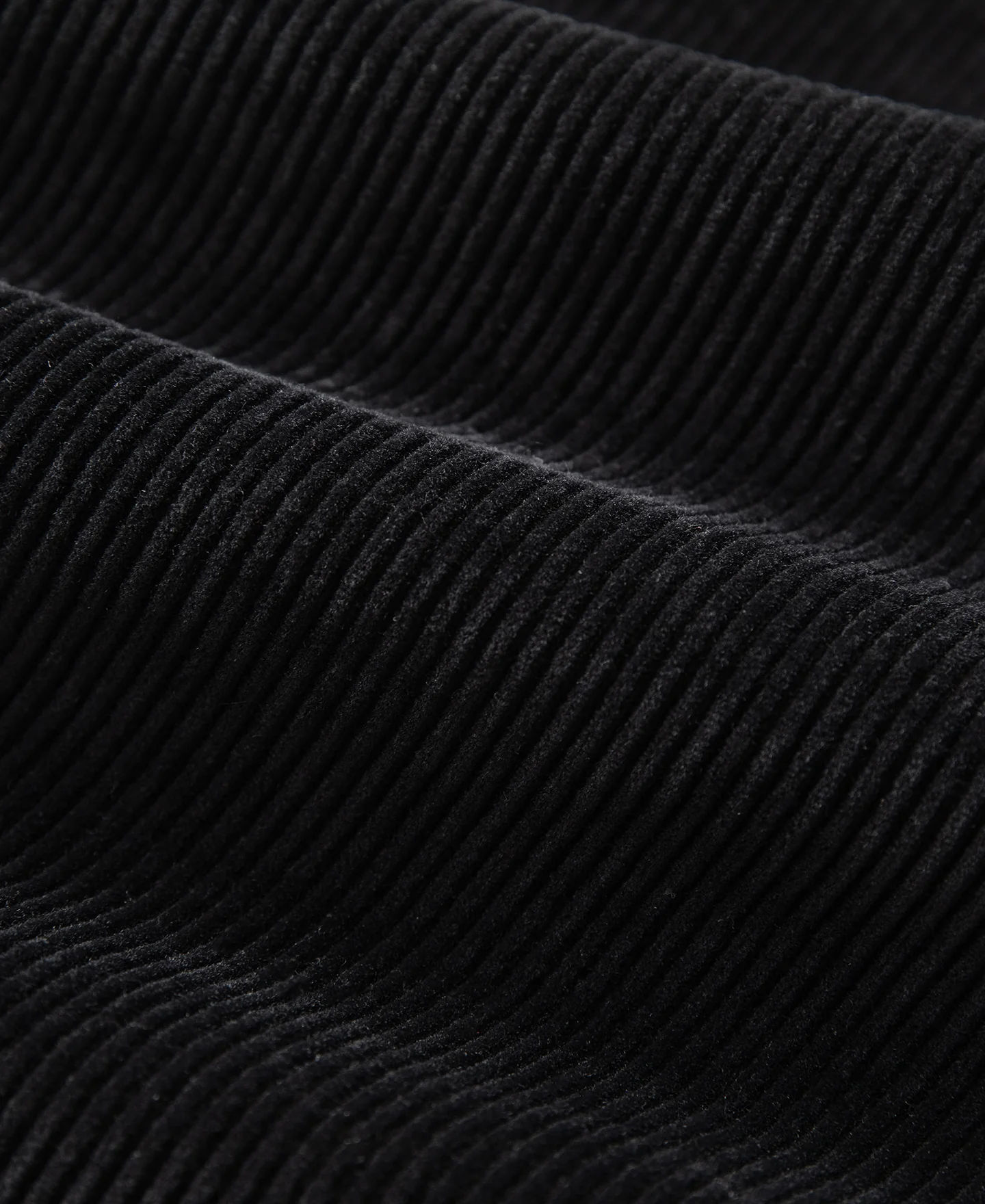 9 Wale Cotton Corduroy Zip-Up Jacket - Black - Image 15