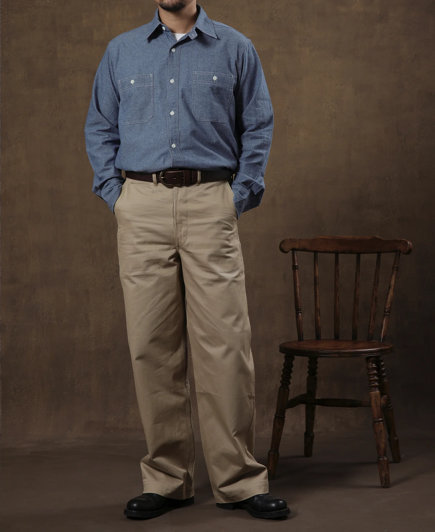 Blue Chambray Work Shirt - Image 3