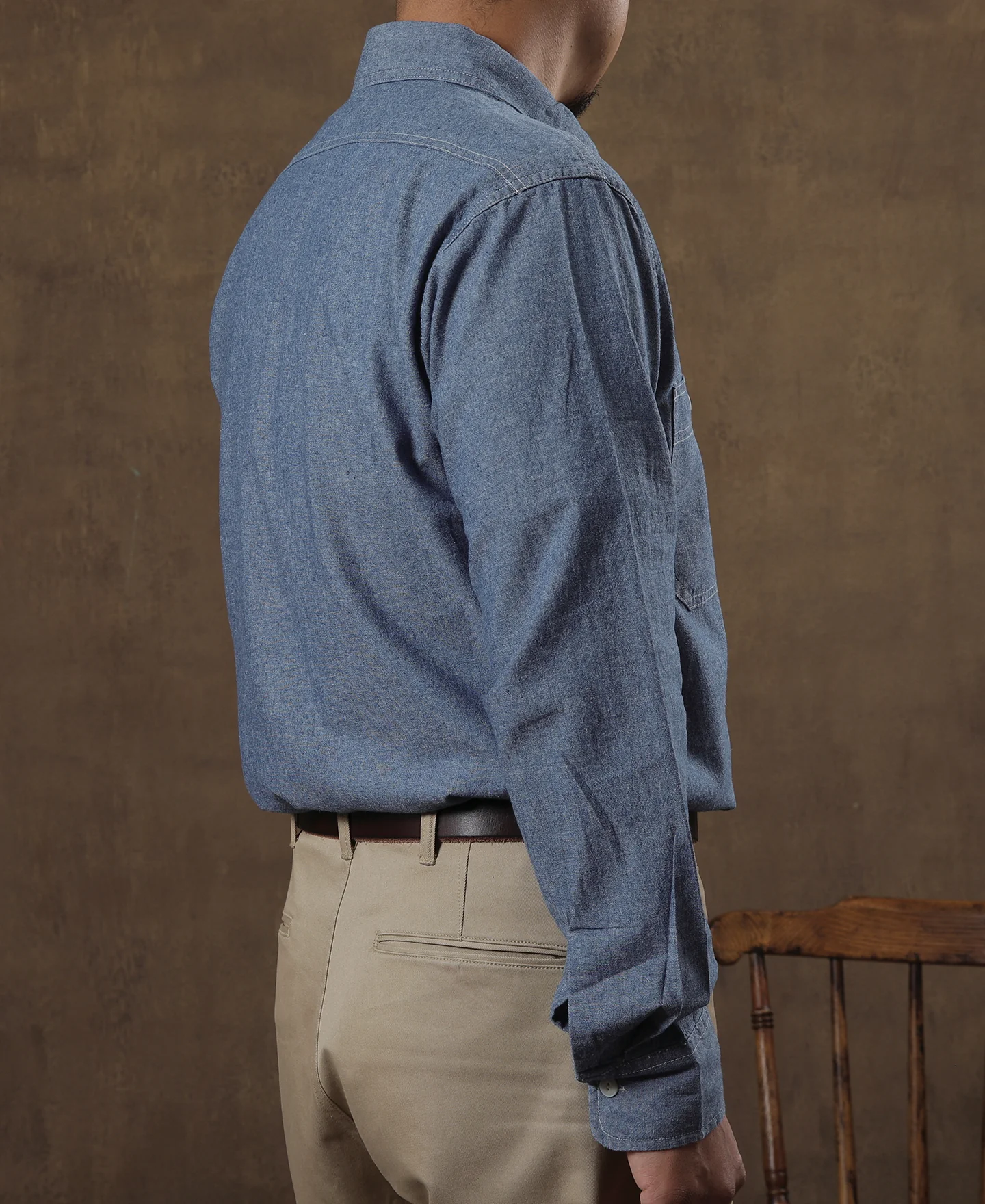 Blue Chambray Work Shirt - Image 5