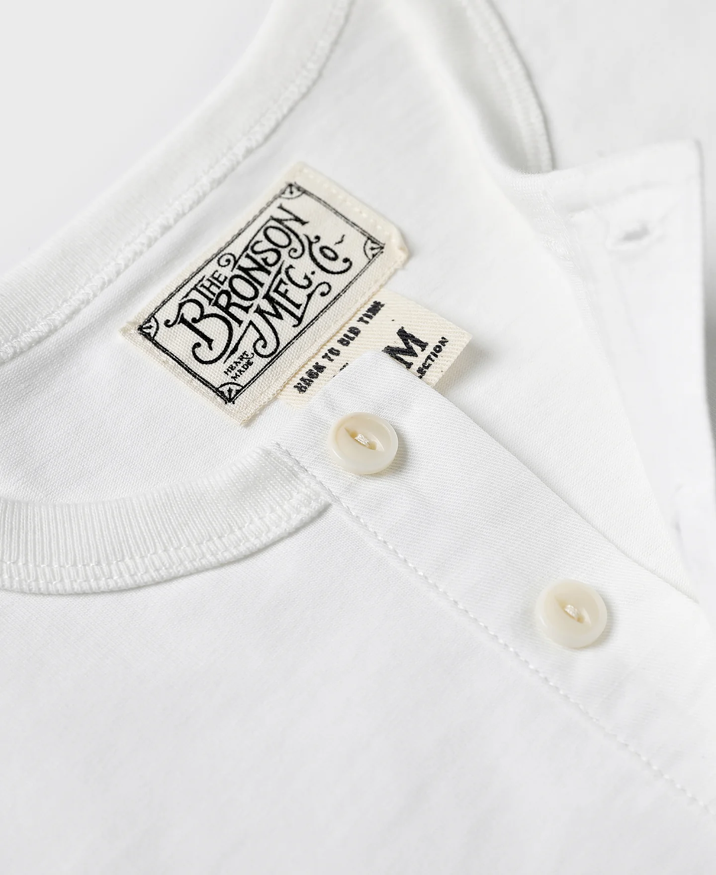 Vintage Short Sleeve Henley T-Shirt - White - Image 10