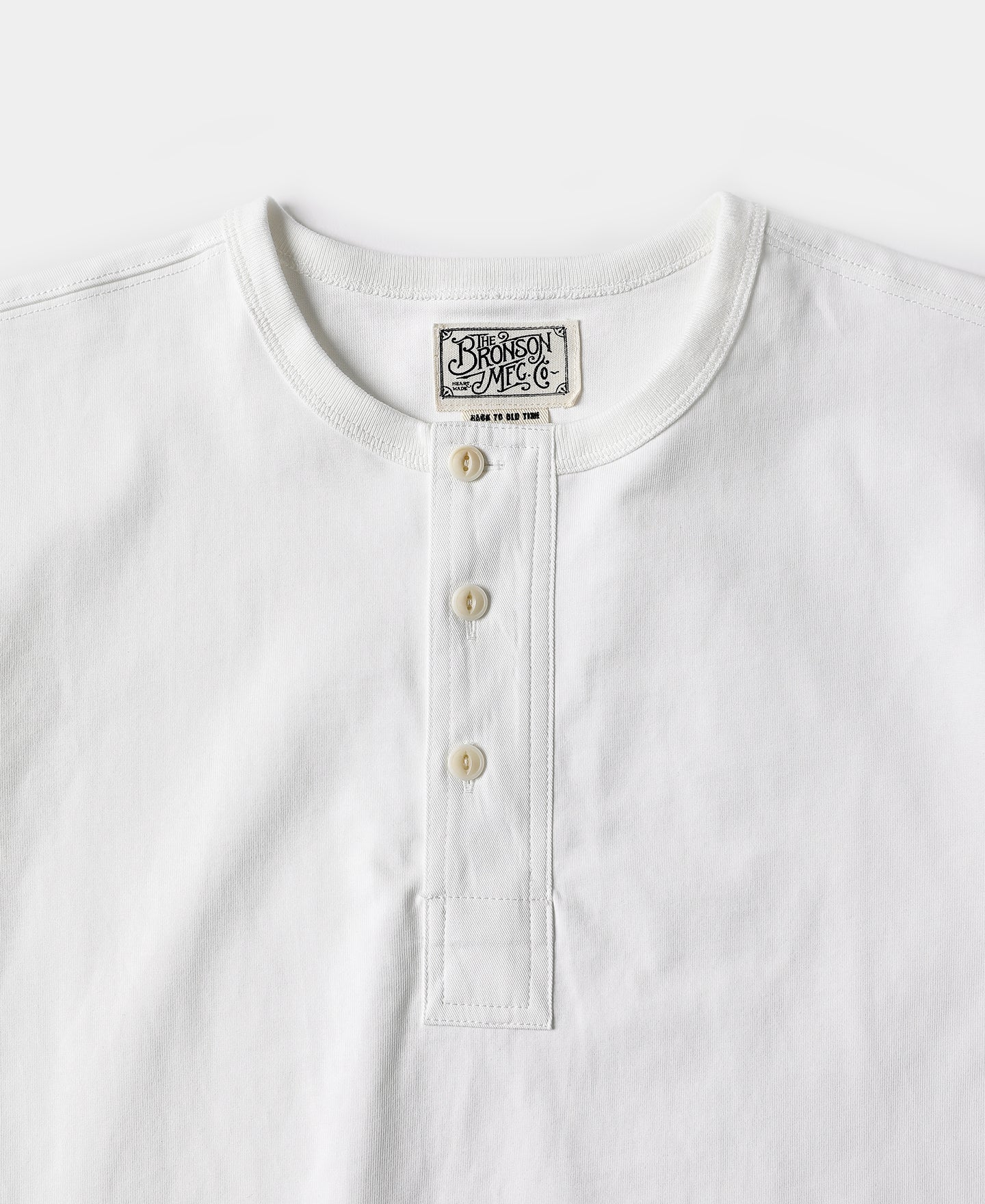 Vintage Short Sleeve Henley T-Shirt - White - Image 7