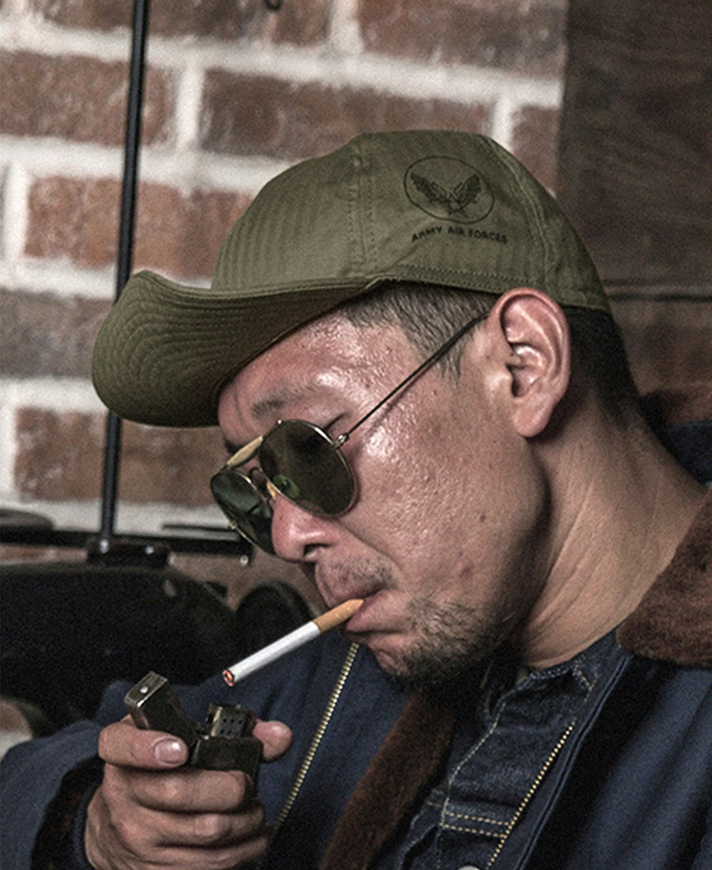 WWII USAAF Type A-3 Cap - Olive - Image 4