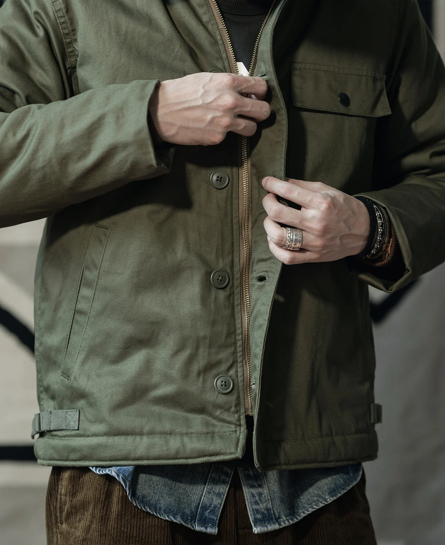 Final Version USN A-2 Deck Jacket (Polyester Lamb Wool) - Image 6