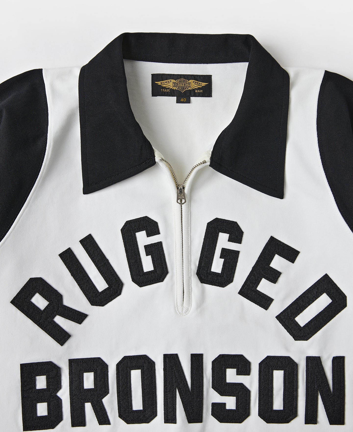 Heavyweight Two-Tone Racing Jersey T-Shirt - White/Black - Image 6
