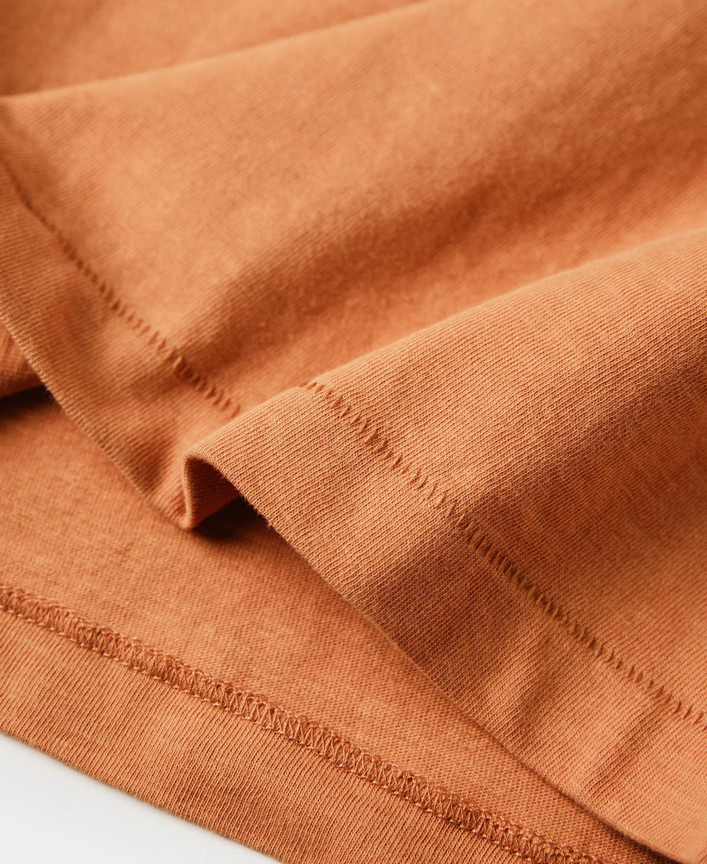 Loopwheel Tubular Slub Cotton Pocket T-Shirt - Orange - Image 11
