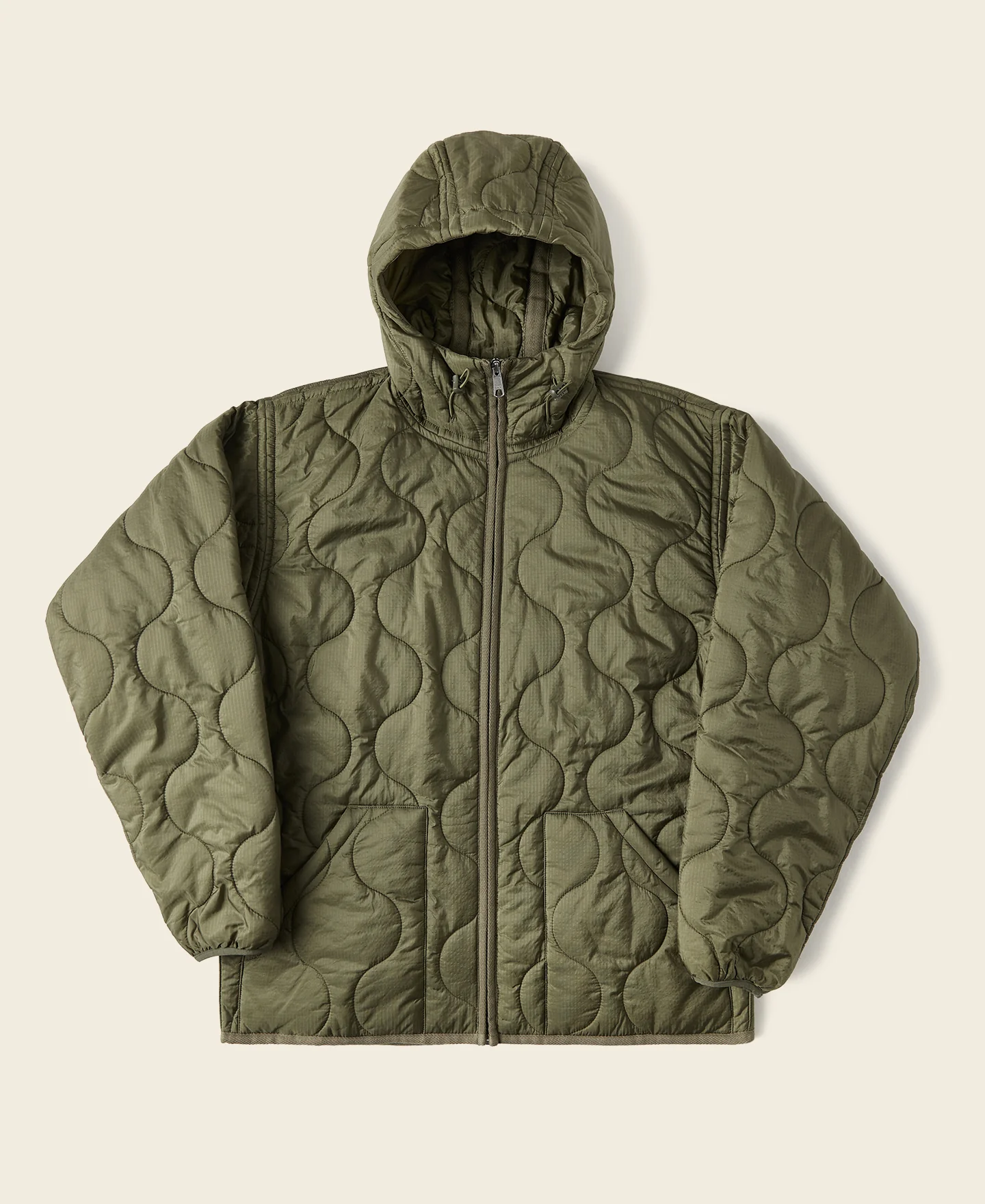 Military Style Quilted Padded Ripstop Nylon Jacket - Experimental Sample