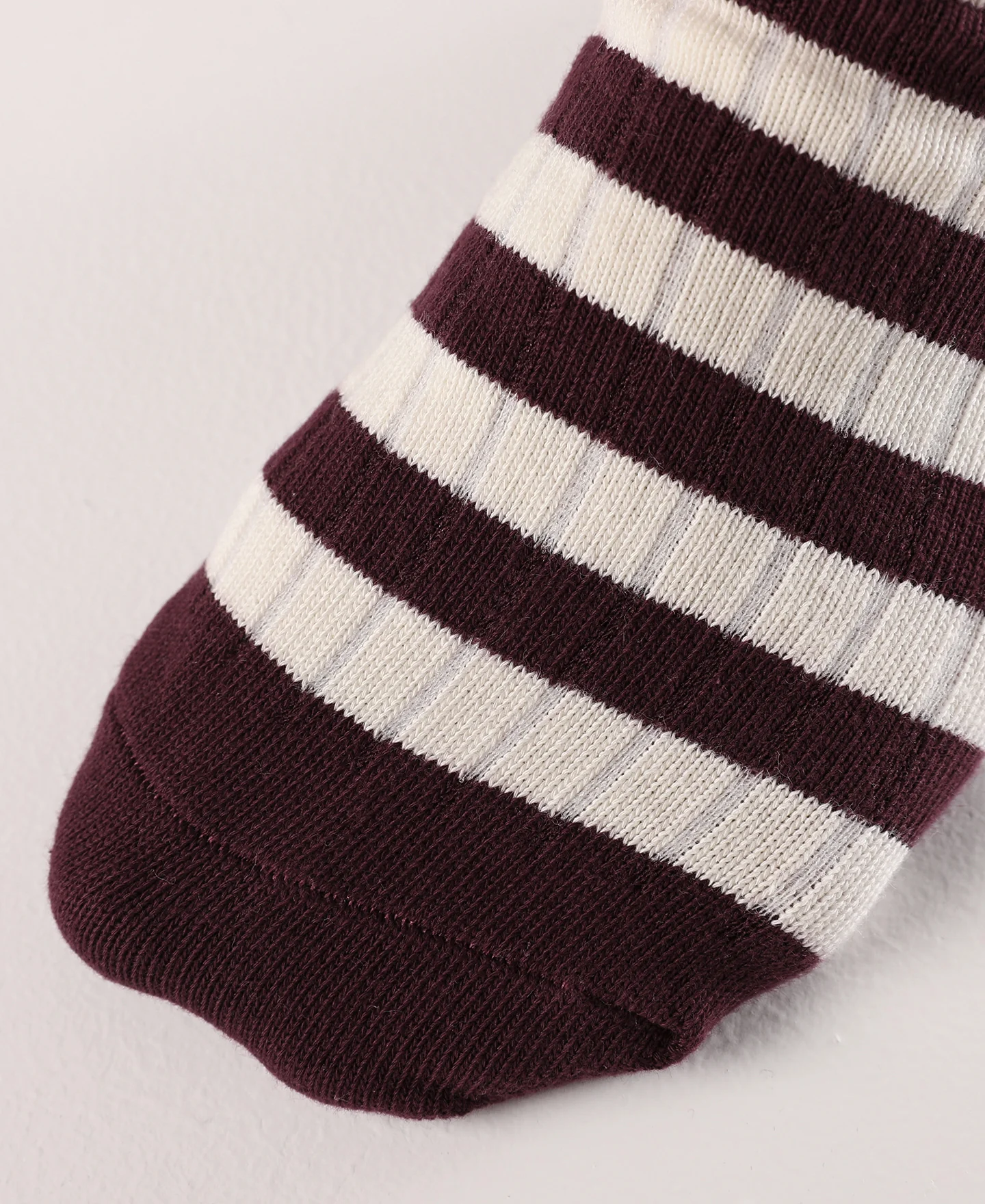 Retro Striped Cotton Socks - Red/White - Image 5