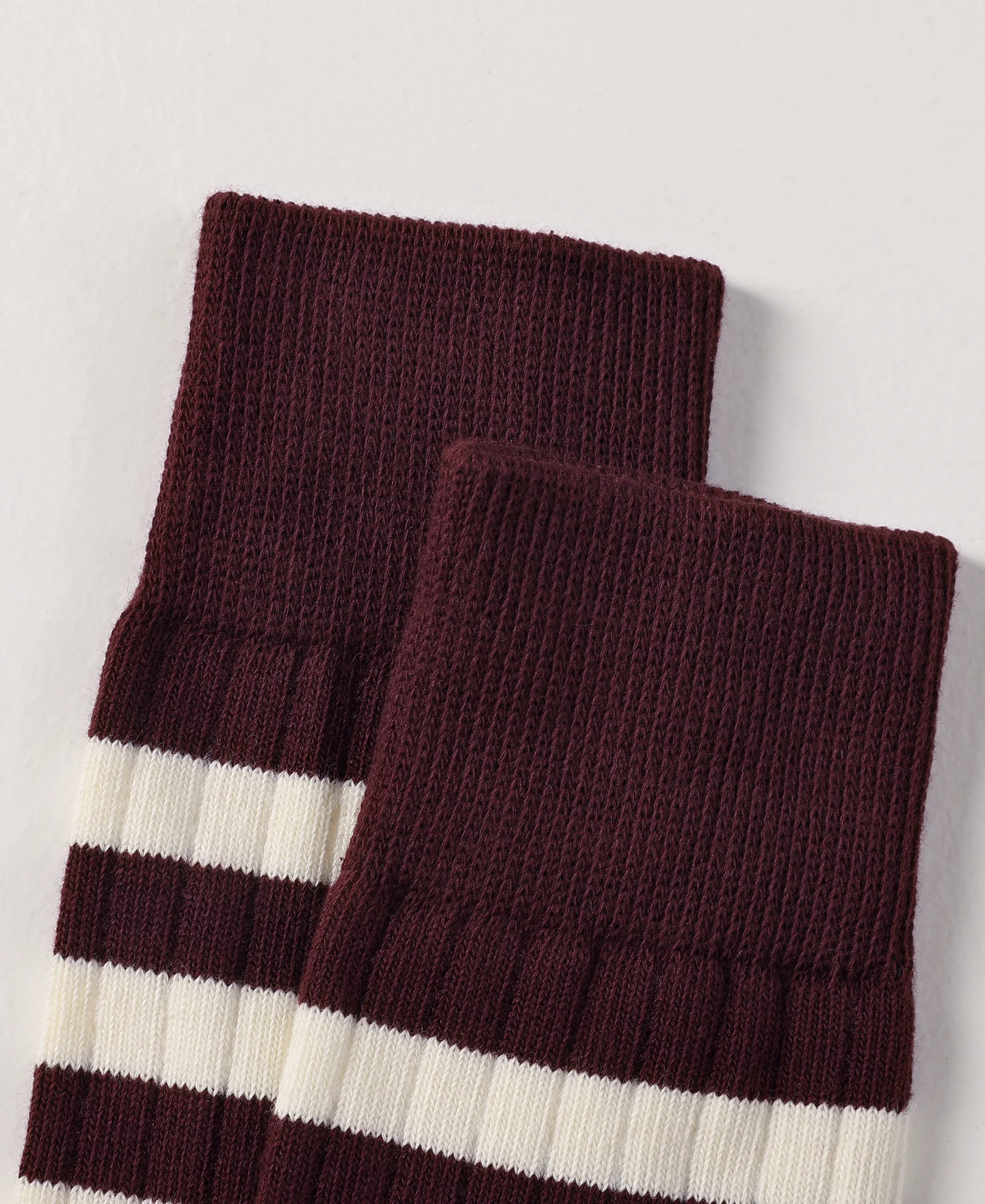 Retro Striped Cotton Socks - Red/White - Image 9