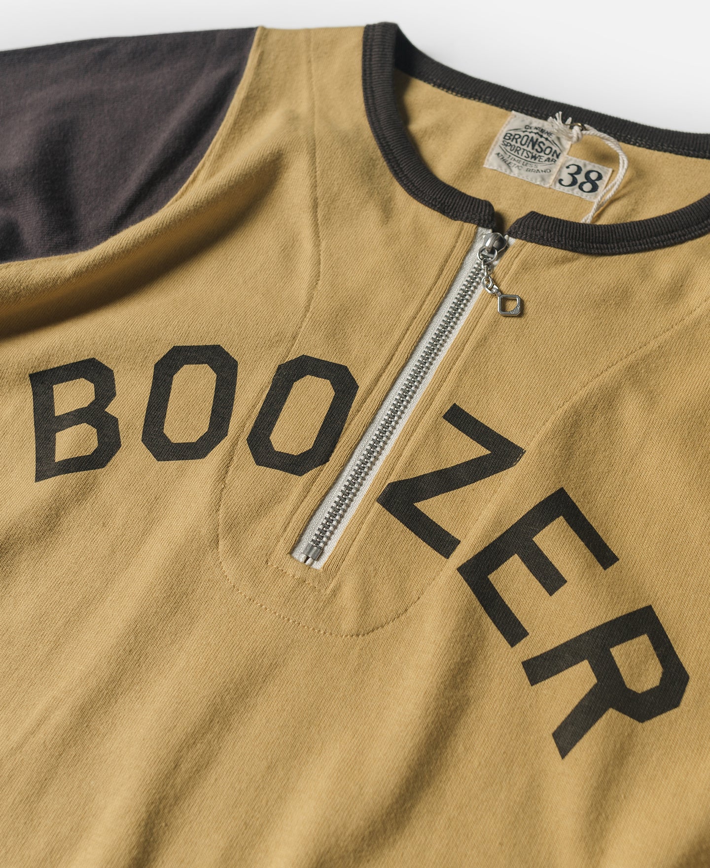 Quarter-Zip Rider Printed Raglan Sleeve T-Shirt - Yellow - Image 5