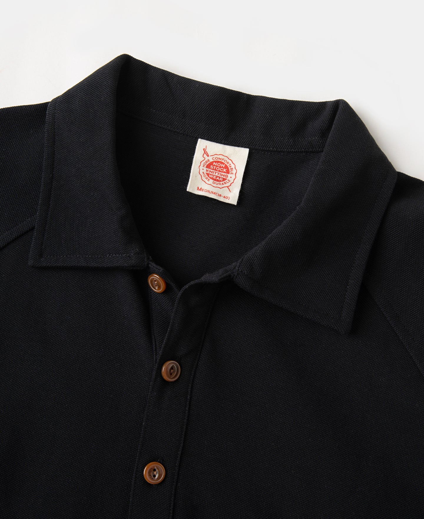 Raglan Sleeve Cotton-Piqué Polo Shirt - Black - Image 5