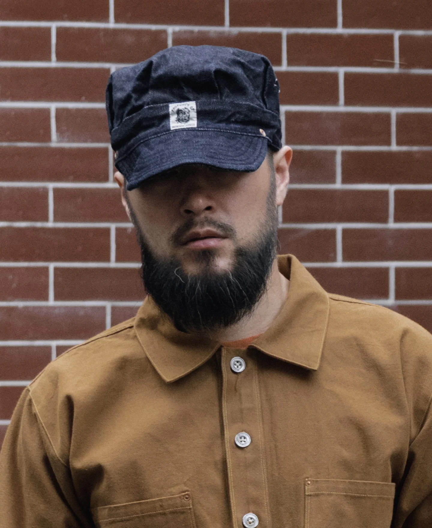 Indigo Denim Railroad Engineer Cap - Image 3