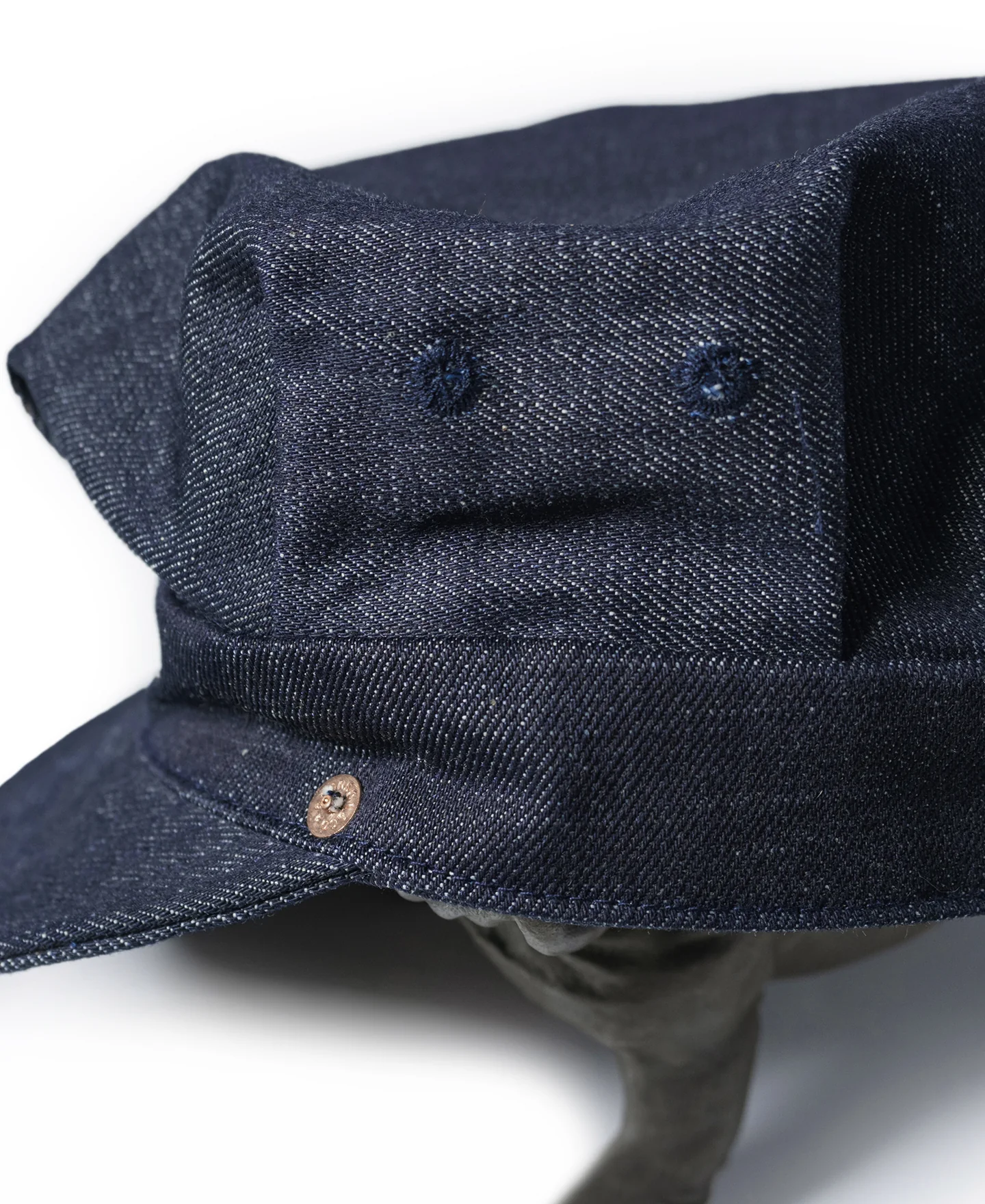 Indigo Denim Railroad Engineer Cap - Image 8