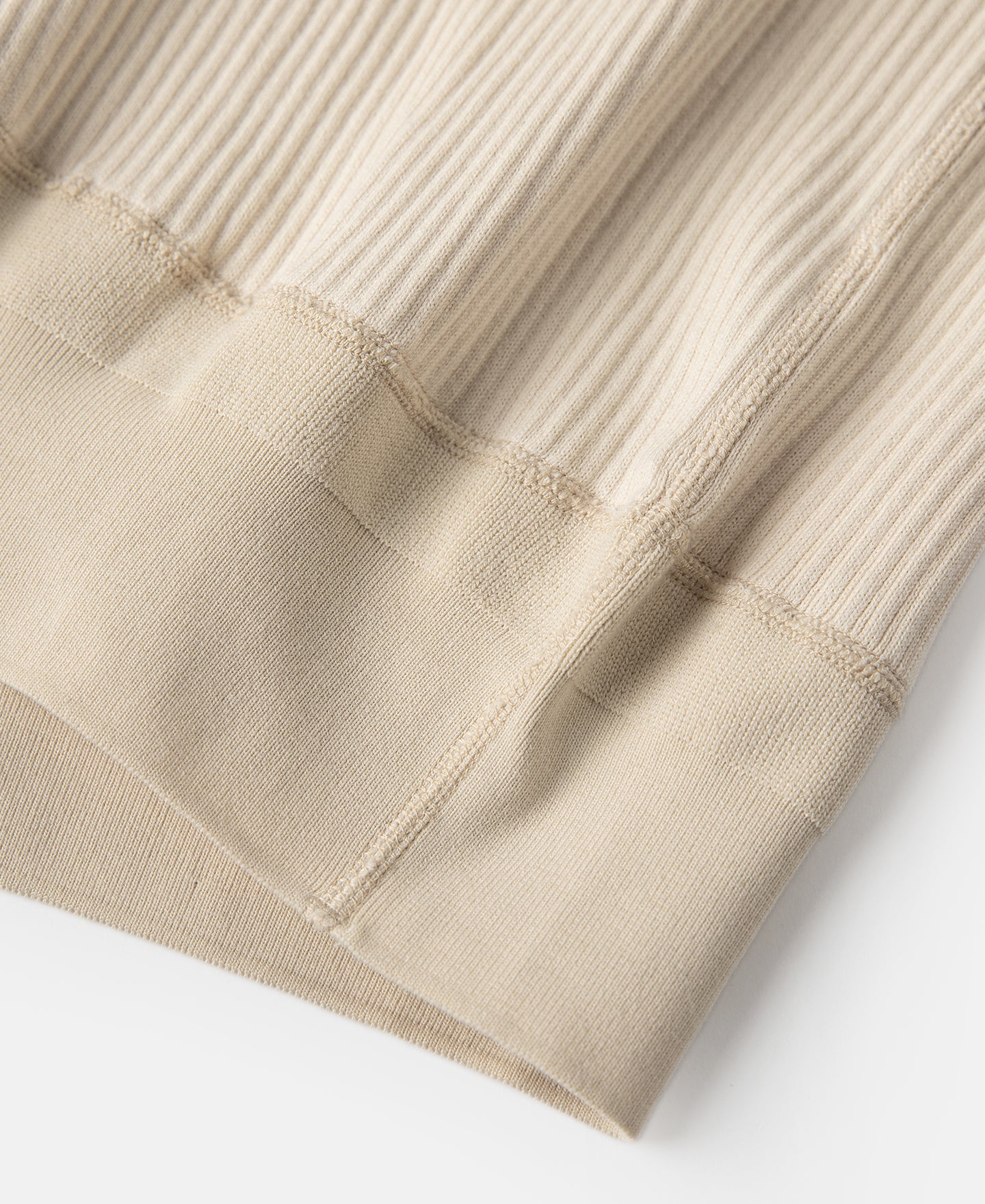Ribbed Long Sleeve Henley T-Shirt - Apricot - Image 17