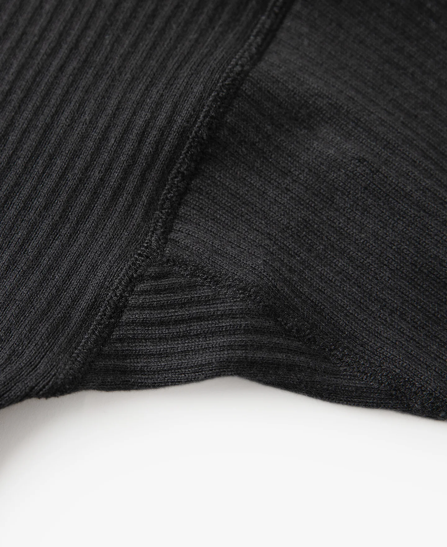 Ribbed Long Sleeve Henley T-Shirt - Black - Image 13