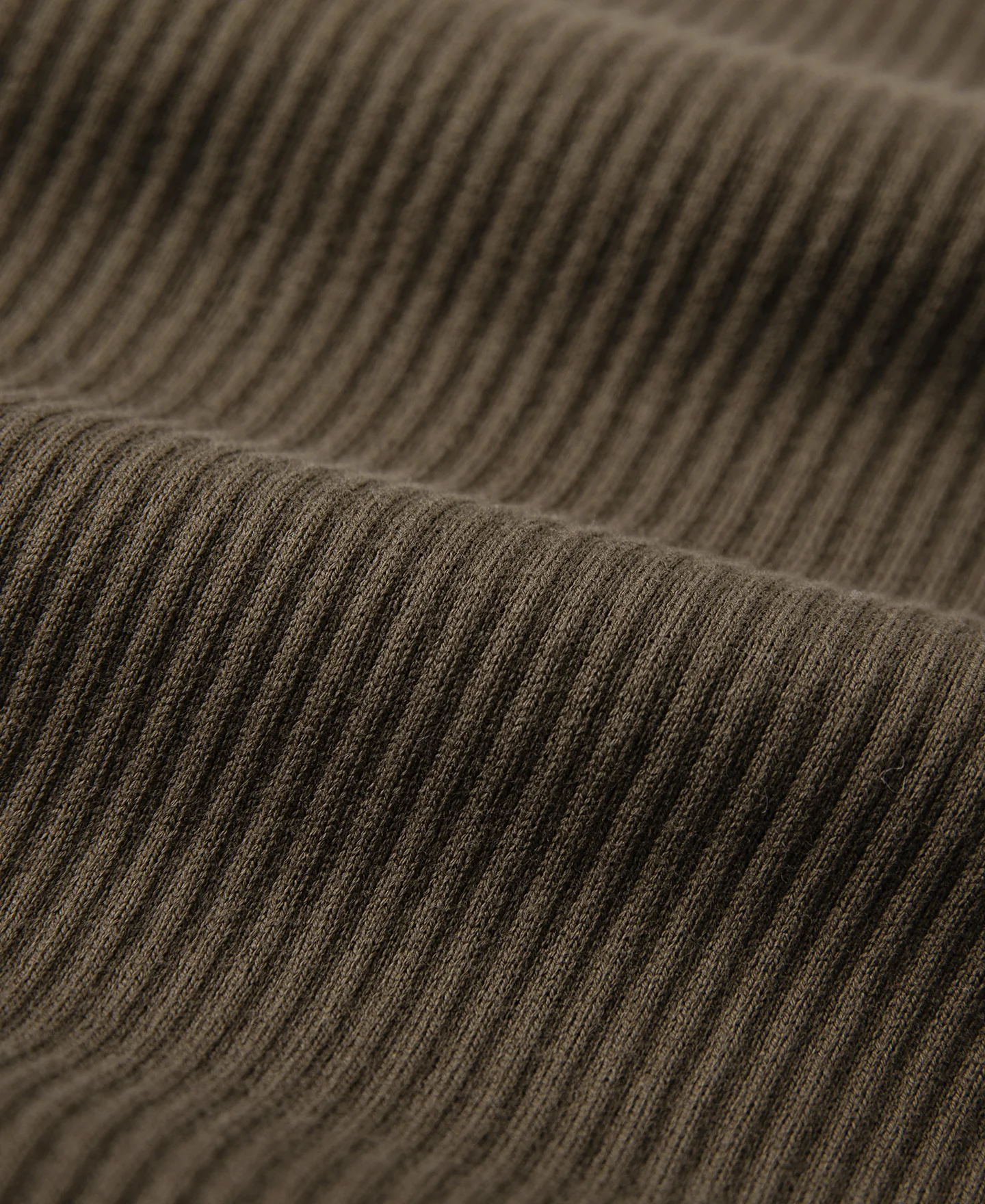 Ribbed Long Sleeve Henley T-Shirt - Olive Brown - Image 17