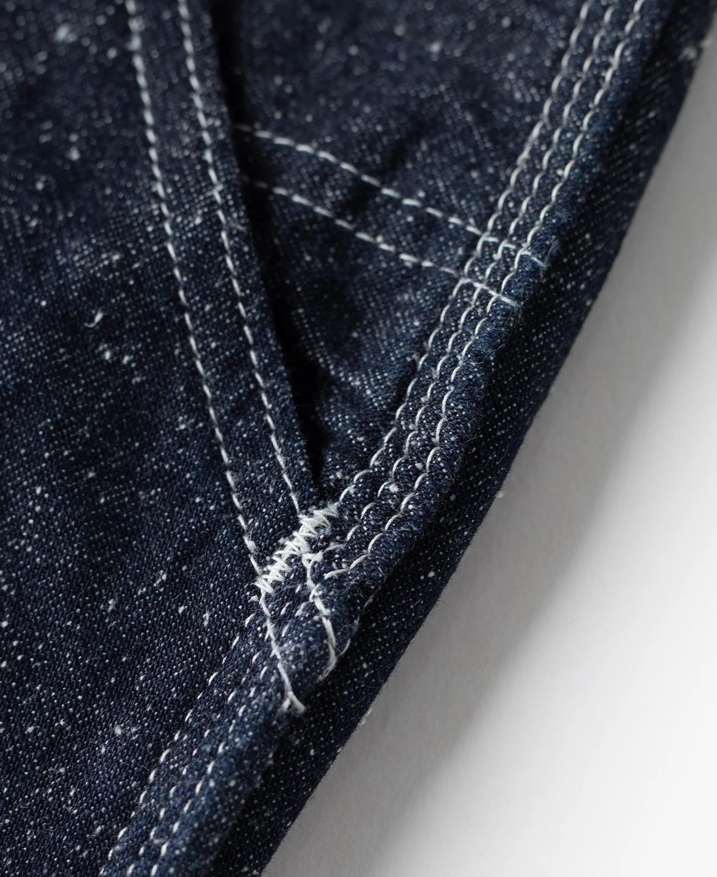 Slub Pearl Yarn Indigo Denim Carpenter Pants - Image 12