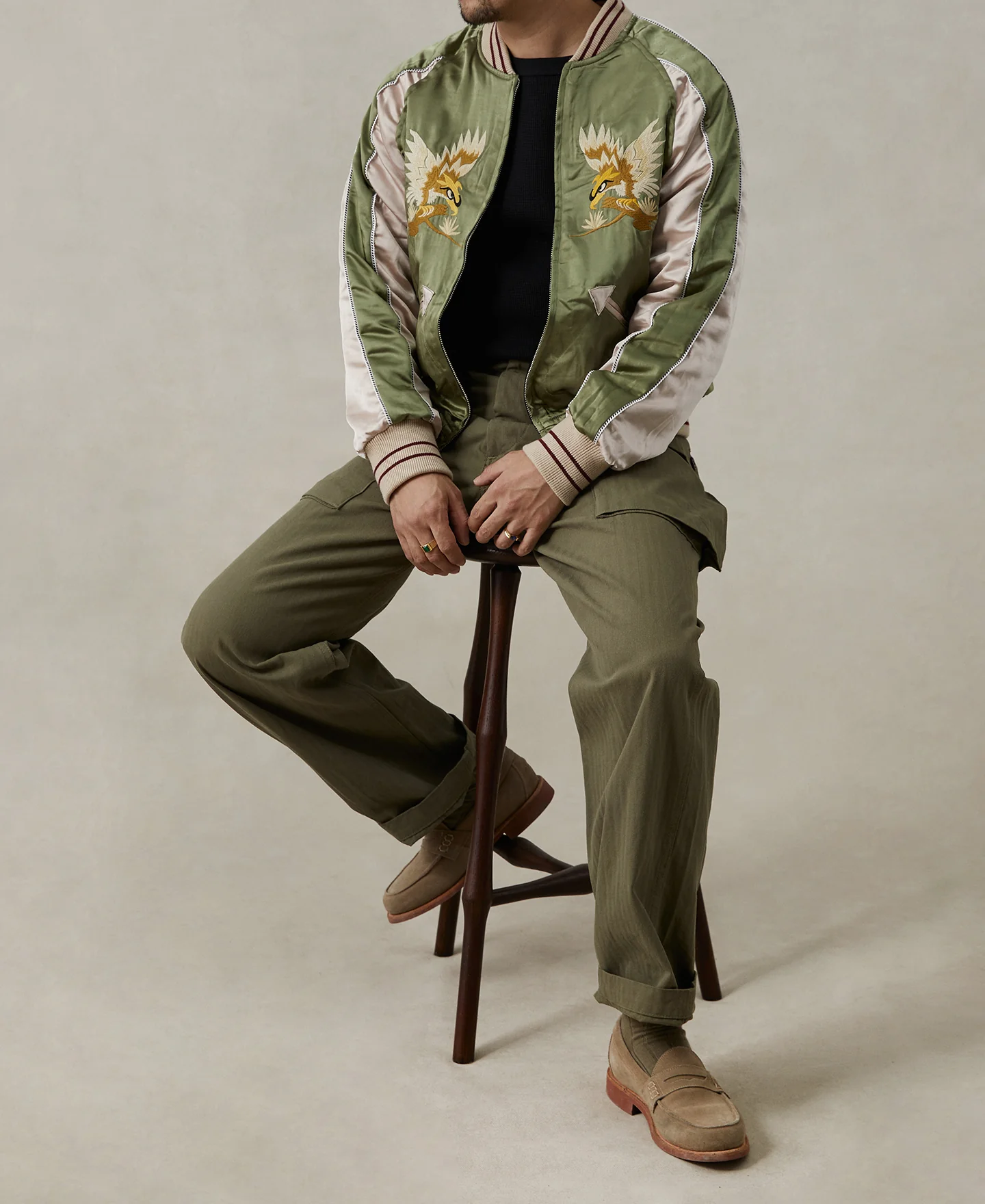 1950s Reversible Acetate Souvenir Jacket - Falcon × Tiger - Image 4