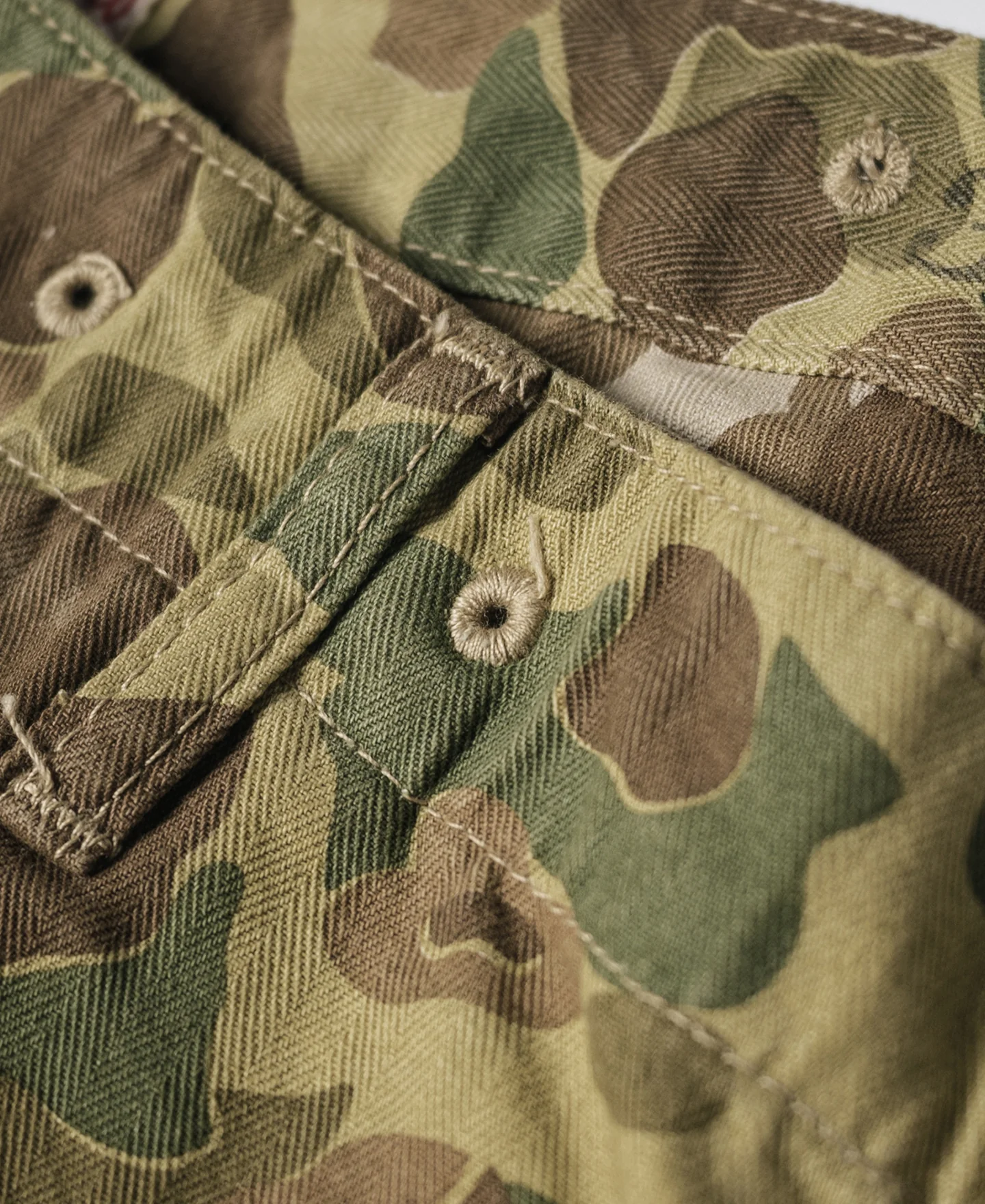 US Army M-1943 Herringbone Cotton Camouflage Pants (Modified) - Image 9
