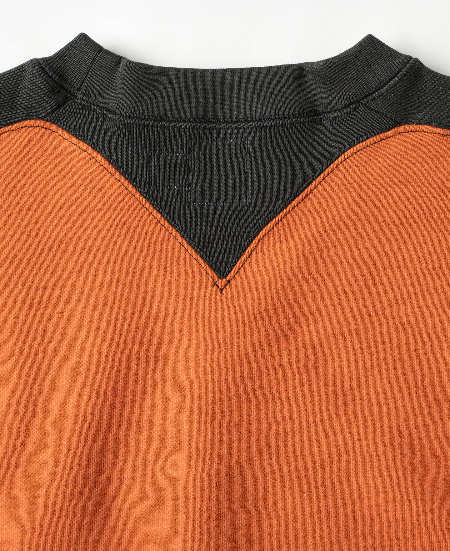 V-Inset Two-Tone Sweatshirt - Orange - Image 7