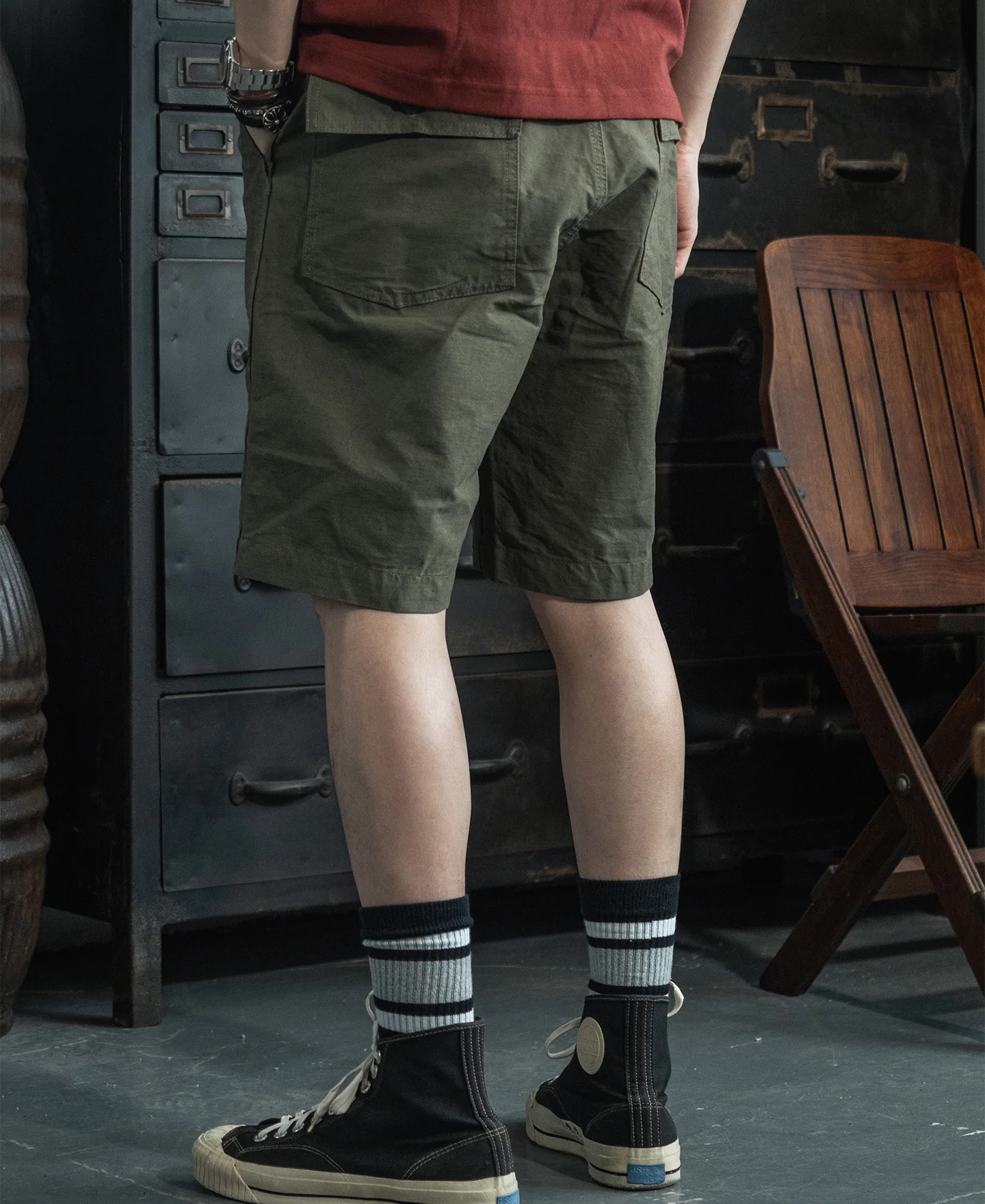 Vietnam War OG-107 Fatigue Utility Shorts - Olive - Image 6