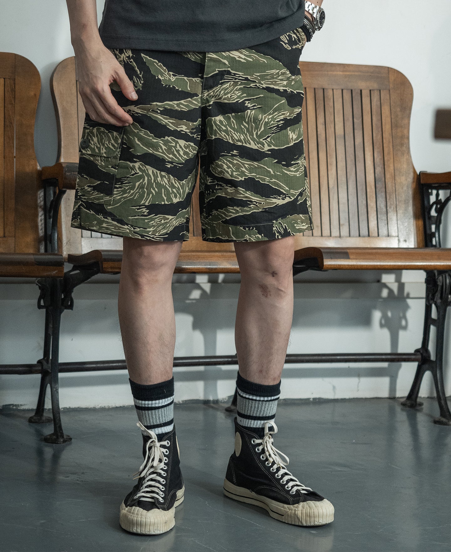 Vietnam War Tiger Camo Shorts - Image 6