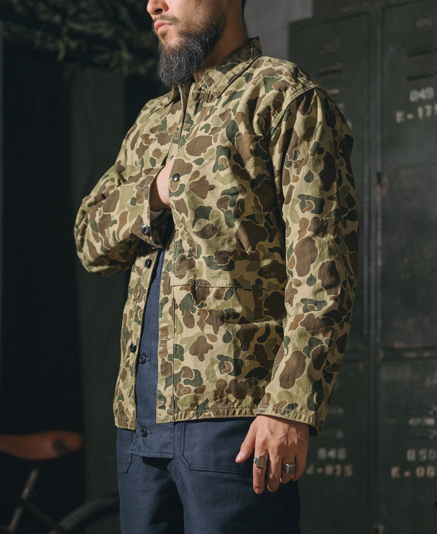 WWII USMC Type P-44 HBT Duck Hunter Camo Jacket - Image 6